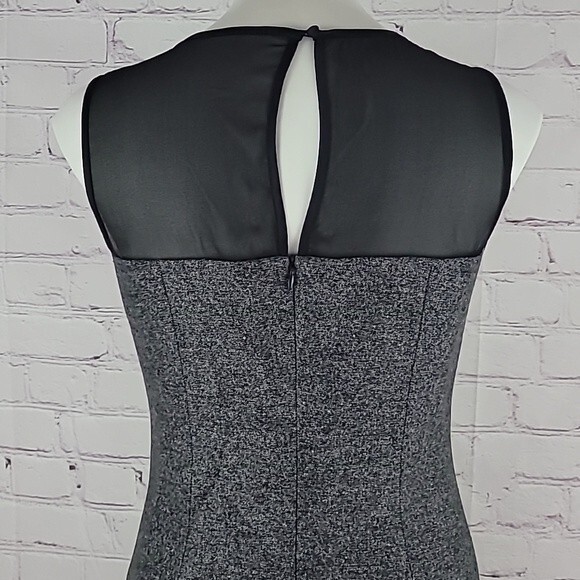 Escada Black and Gray Wool/ Silk Fully Lined Sleeveless Sheath Dress. Sz Medium. - Picture 6 of 11